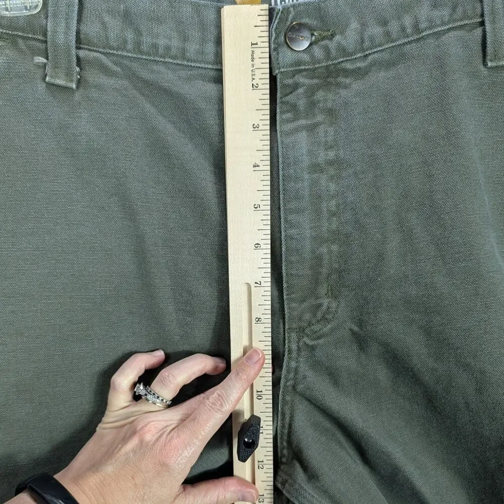 Carhartt Jeans Mens 40x30 Relaxed Fit Carpenter Pants Green Rugged Work Farm